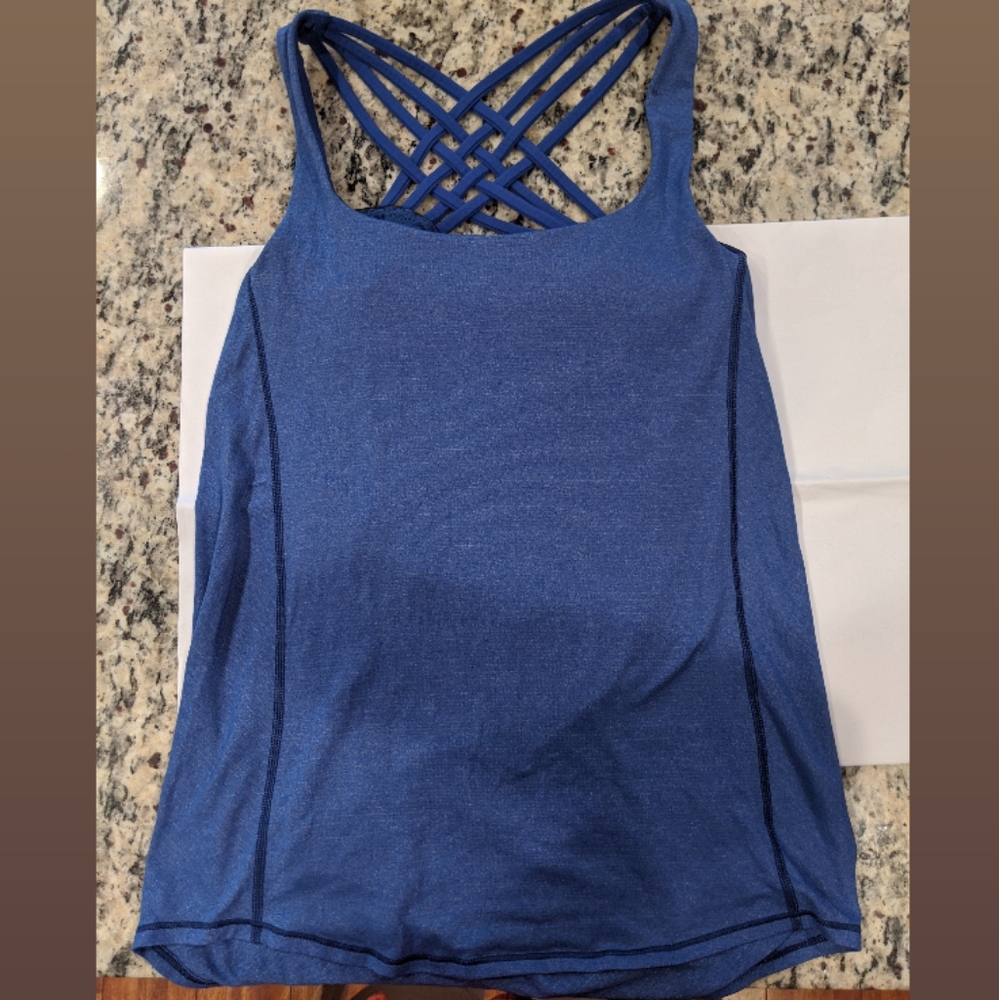 Lululemon Blue Camo Free to Be Tank